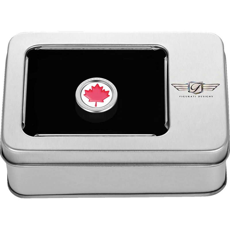 RED MAPLE LEAF SHIFTER COVER SILVER
