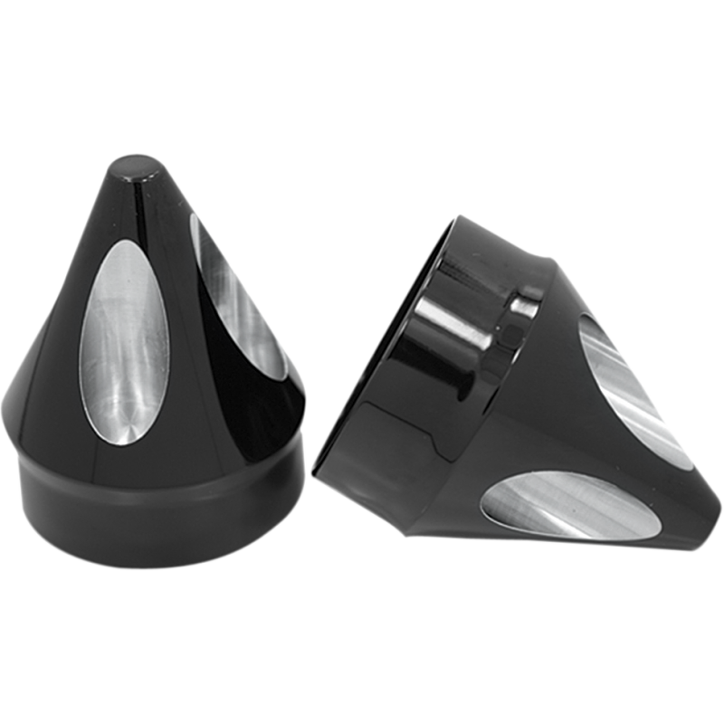07-19 MODELS FRT BLK AXLE CAPS SPIKE