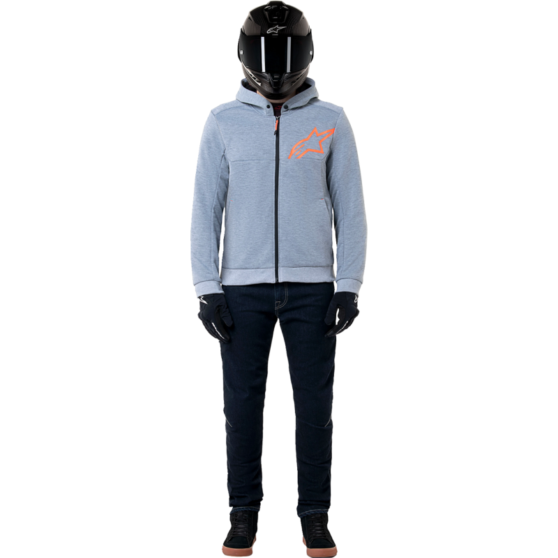 JACKET/HOODIE CHROME V2 GRY/RED L