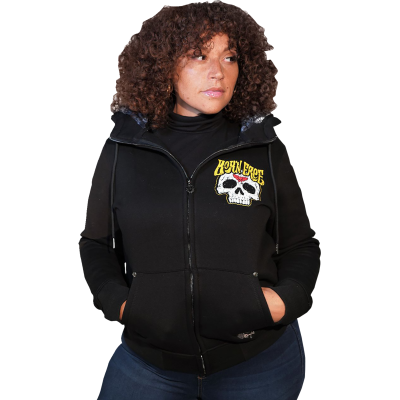 HOODY WM ZIP BRNFRE BK 1W