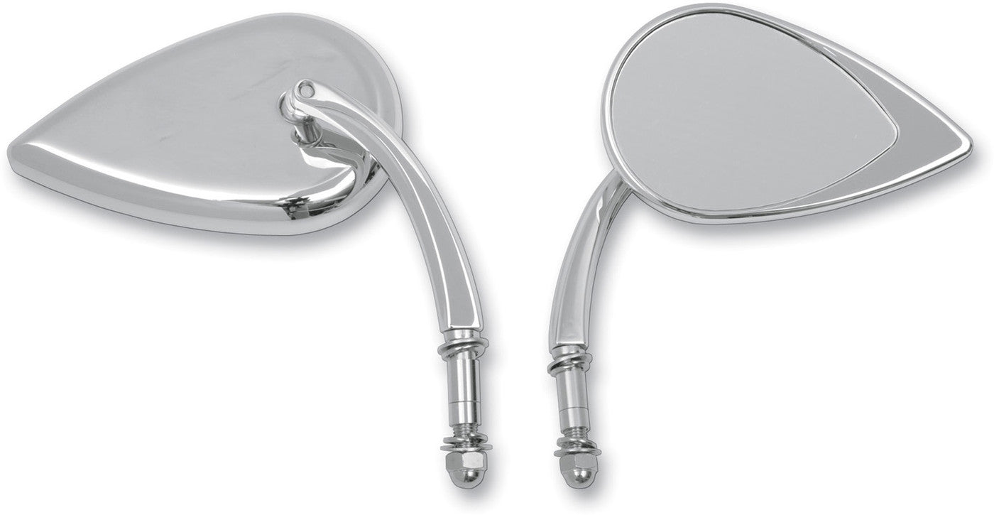 TEARDROP MIRROR CHR SHORT STEM (EA)