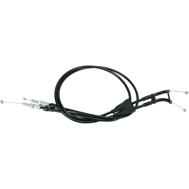 THROTTLE CABLE P/PULL BLK VINYL SET