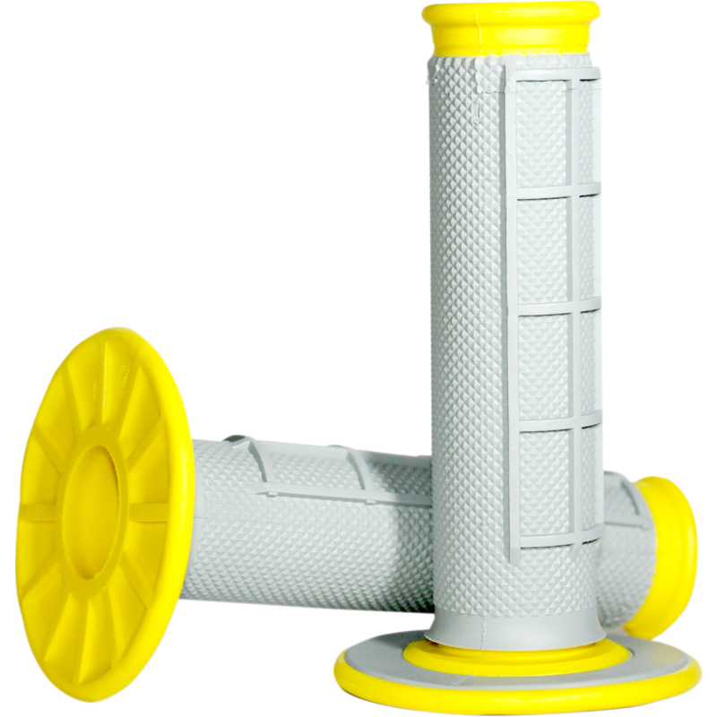 DUAL COMPOUND DIAMOND WAFFLE GRIPS YELLOW