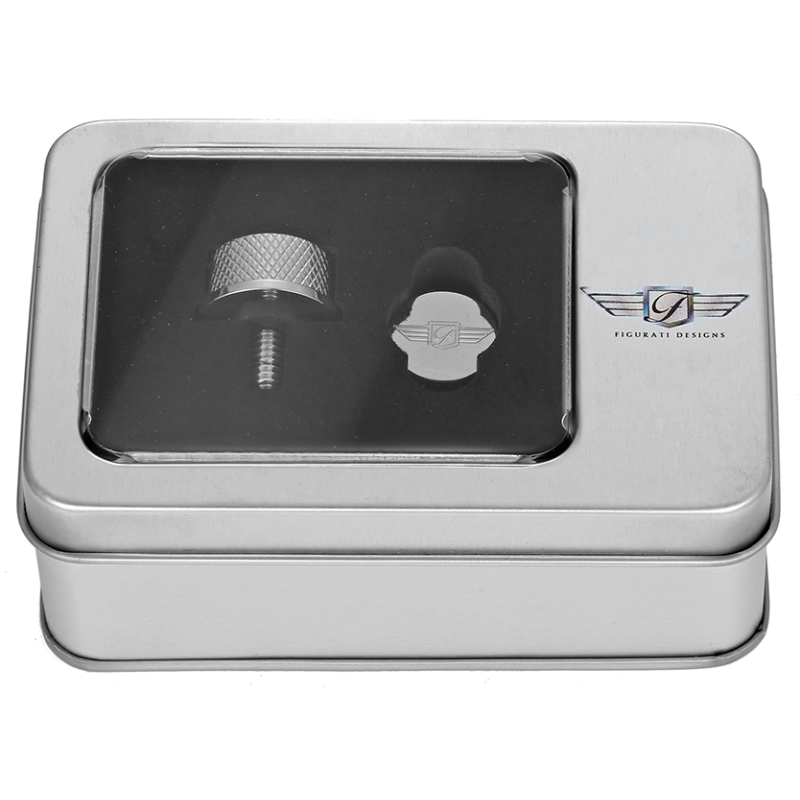 SEAT SCREW SILVER WITH 3M FIGURATI DESIGNS LOGO INSERT