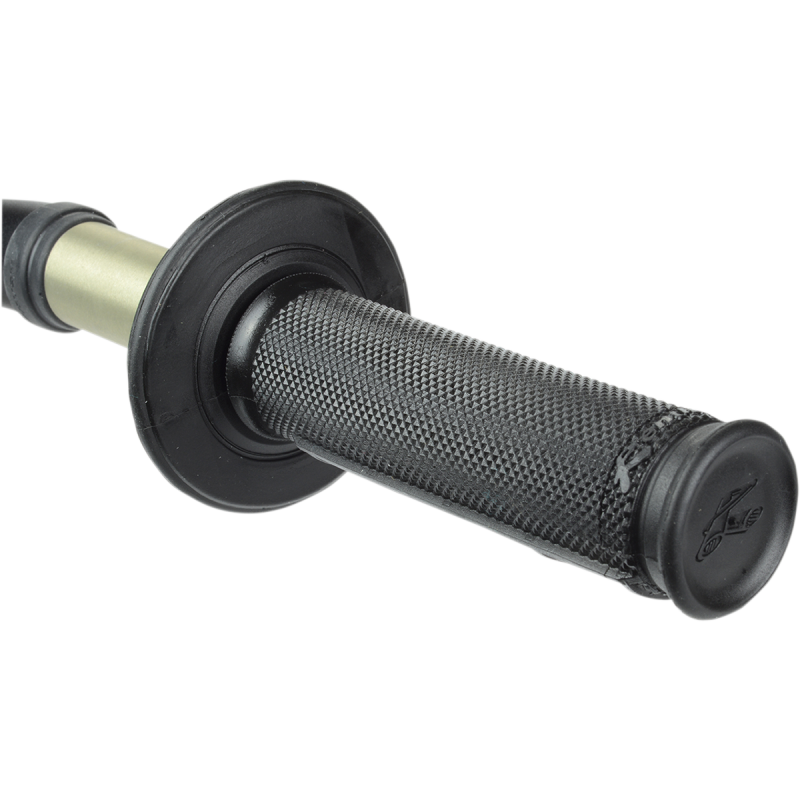 ULTRA TACKY HALF WAFFLE GRIPS DUAL COMPOUND BLACK ON BLACK