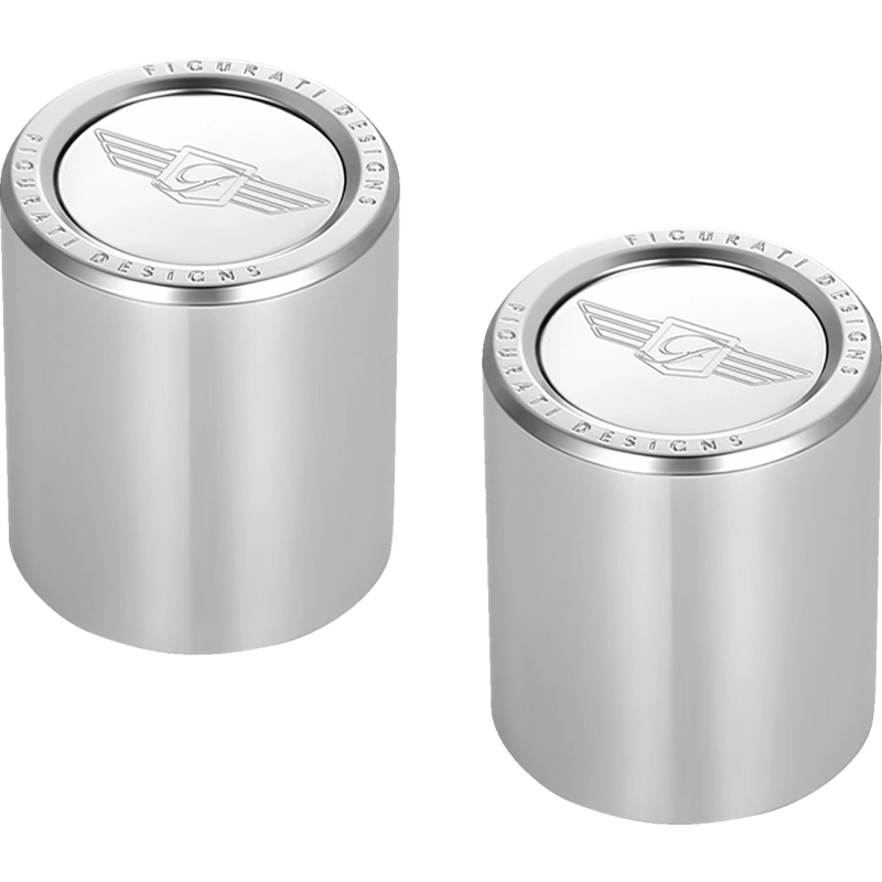 ND MAG DOCKING COVERS SILVER WITH FD LOGO-27.2X32MM