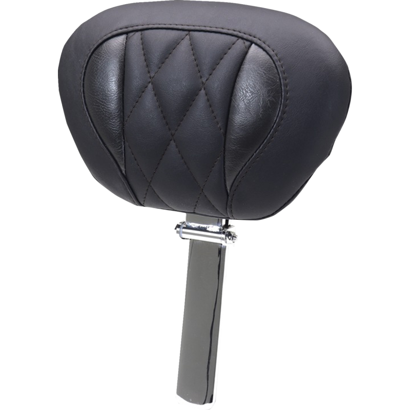 Deluxe Driver Backrest-Diamond-Black Stitching-FLT/FLH 23-25