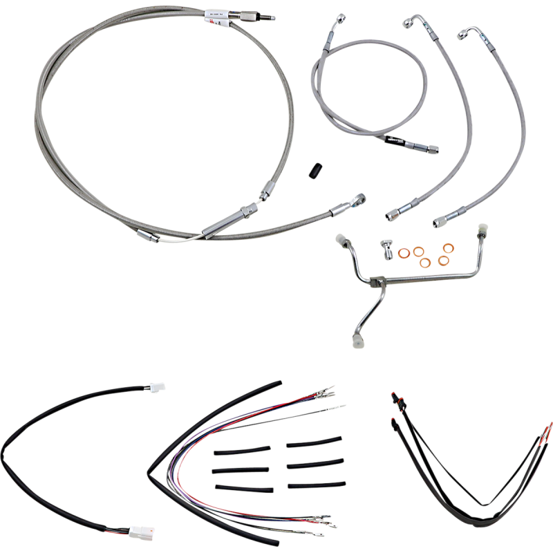 Handlebar Cable/Brake Line Kit - Complete - 18" Ape Hanger H