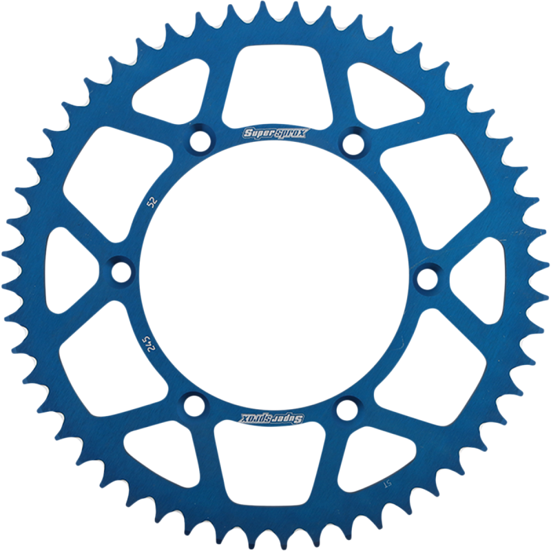 SPKT REAR ALLOY BLUE 52T