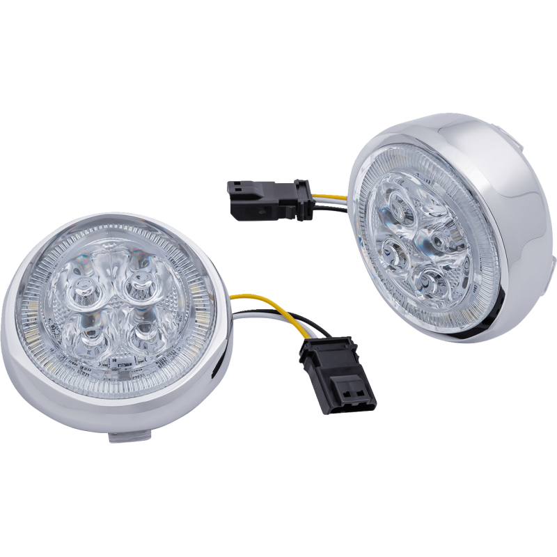Turn Signal Insert - Front - Chrome/Clear