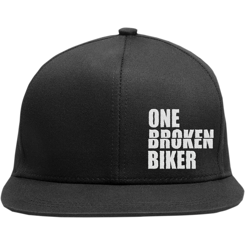OBB STITCH LOGO BLACK SNAP BACK FLAT BRIM