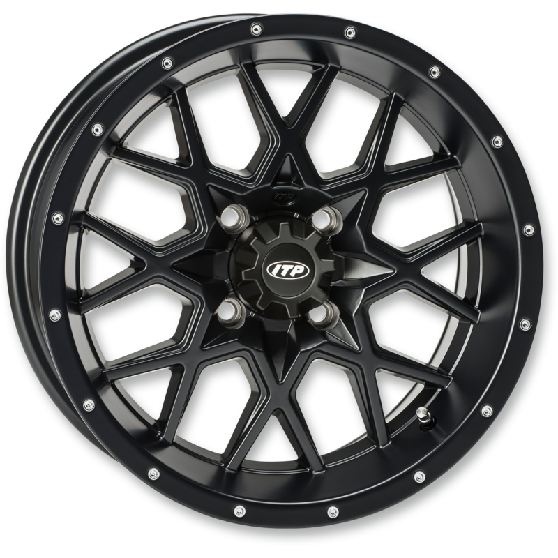 HURRICANE 12X7 4/156 4+3 MATTE BLACK