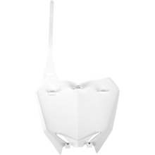 FRONT # PLATE- RMZ450:08-10 WHITE