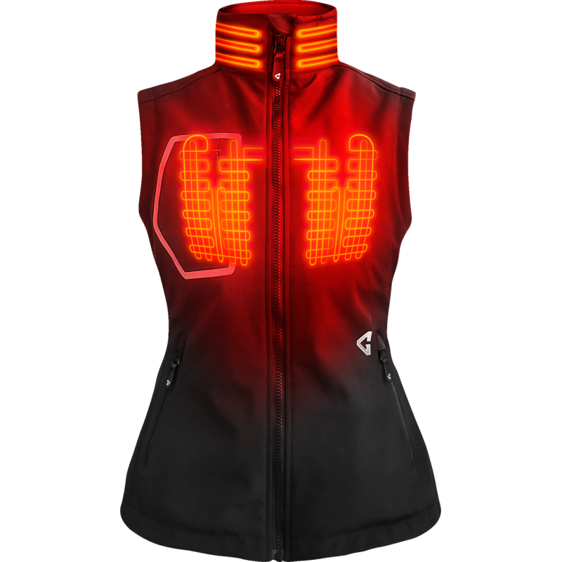 VEST WMN HEAT 7V TORRID 2 SOFTSHELL BK S