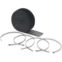 2"X25' BLACK EXHAUST WRAP W/ CLAMPS
