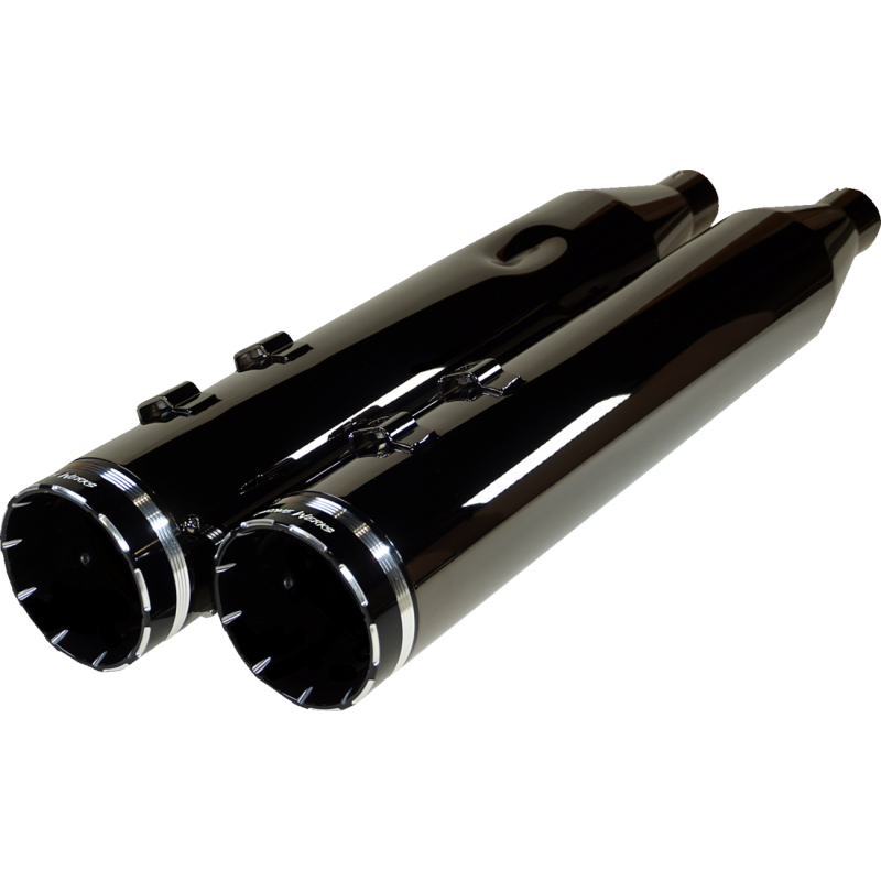 4.5 ECLIPSE MUFFLERS W/ BLK TRACER 709 TIPS, M8