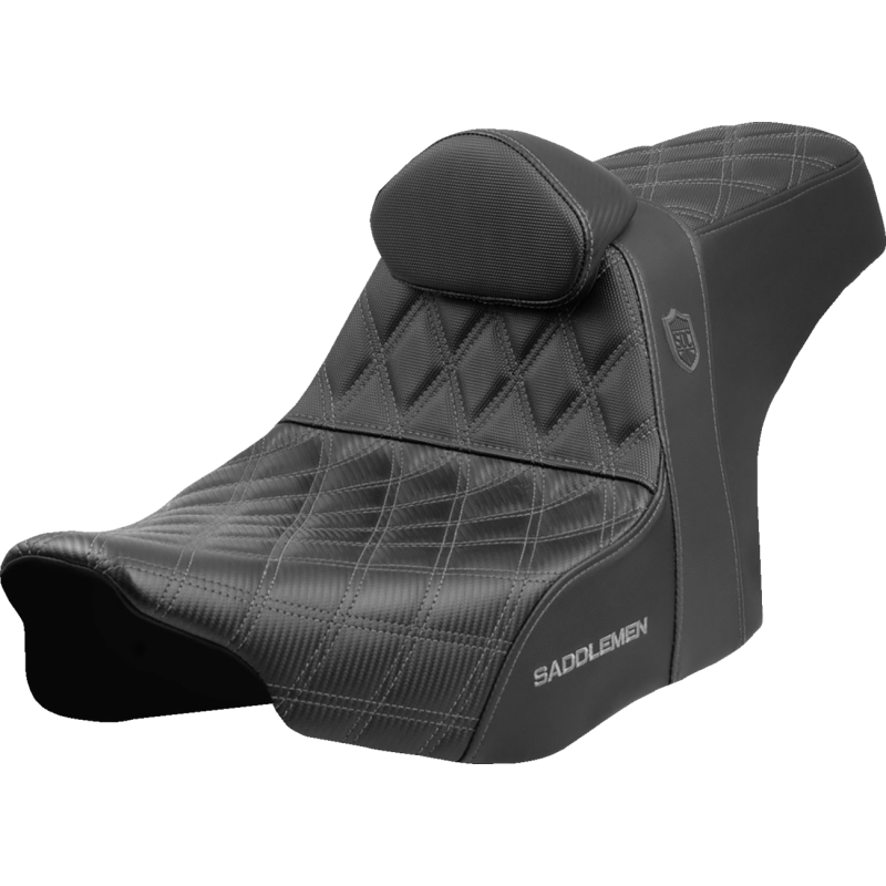 SEAT SDC PERFORMANCE GRIP W/ B/R GREY STITCH