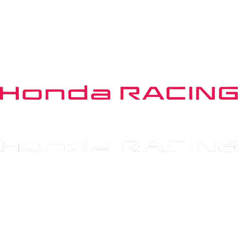DECAL DIE CUT 3' HONDA RACING RED