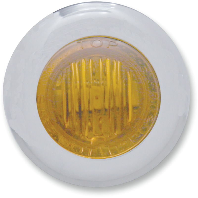 3 AMBER LED 1-1/8" MINI MARKER S/S