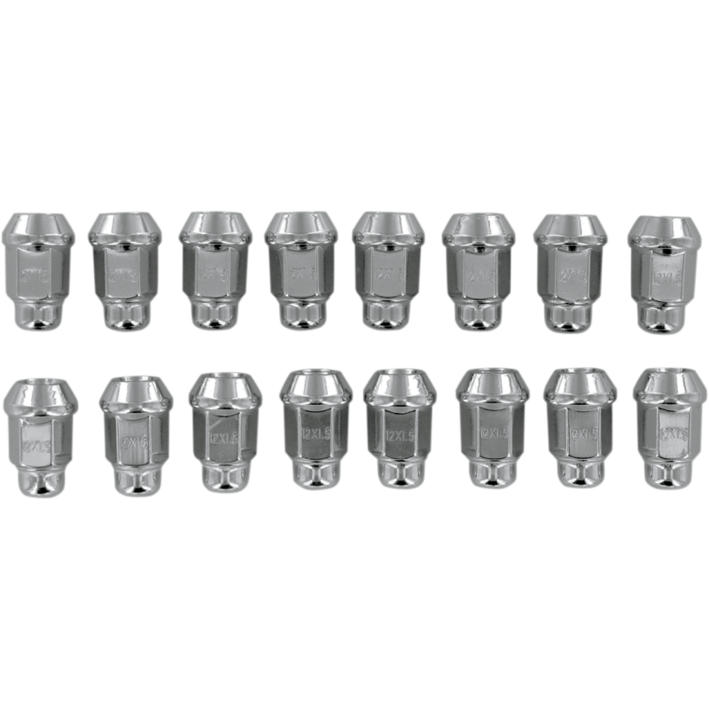 12mm X 1.5 CHROME LUG NUT TAPERED (16)