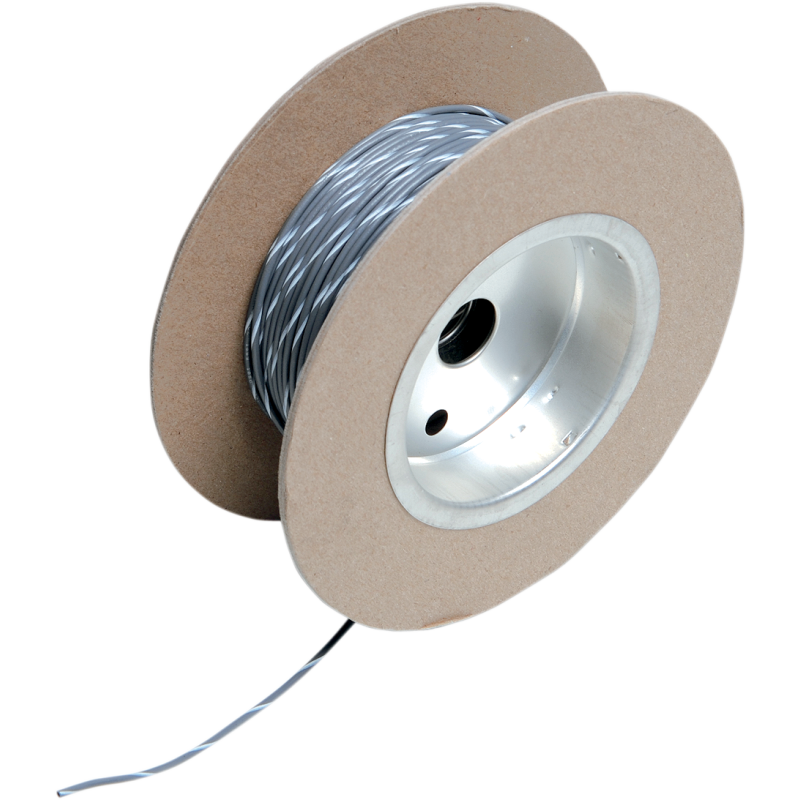 WIRE 18G 100' GREY/WHT