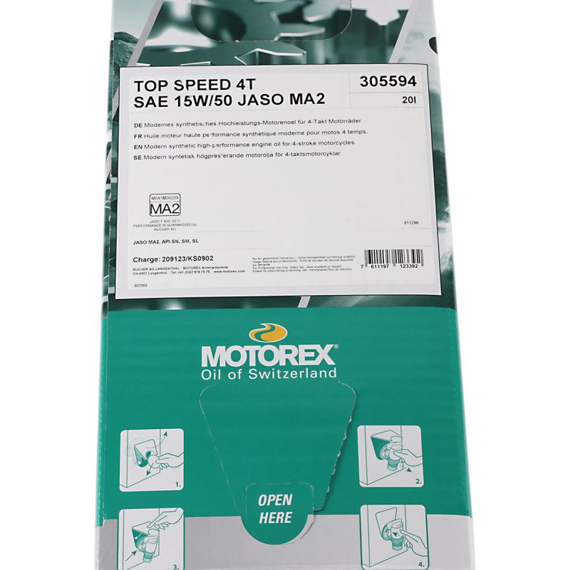 MOTOREX TOP SPEED 4T 15W50 20L