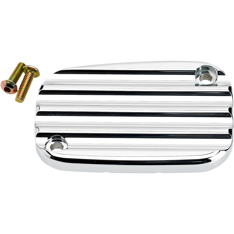 FL/VROD FR MASTER CYL CVR FINNED CHROME