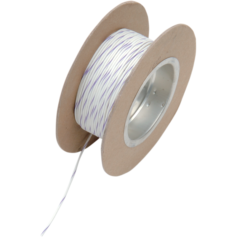 WIRE 18G 100' WHITE/VIOLET