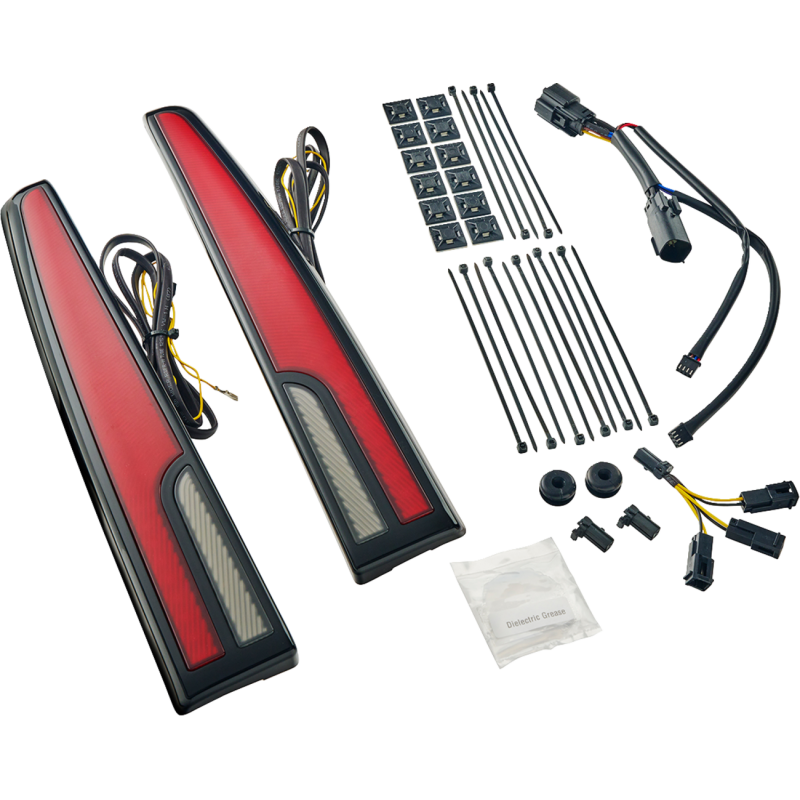 CALADE™ Tail Lights for Tri Glide - Black w/ red lens