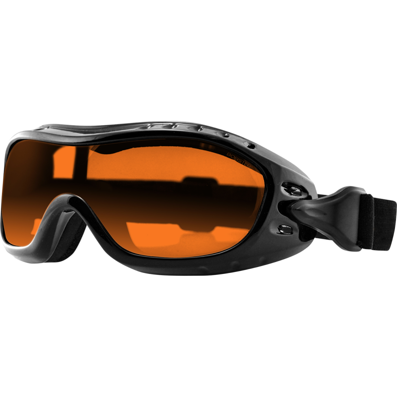 BOBSTER NIGHT HAWK GLOSS BLACK FRAME AMBER LENS