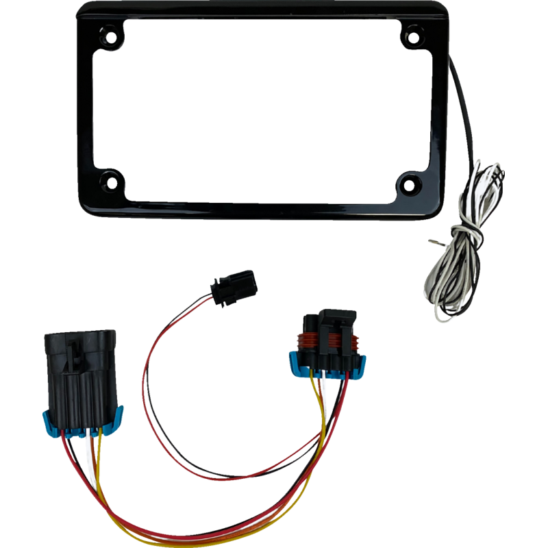 FRAME LICENSE PLATE W/ TAG LIGHT BLK FOR SXS