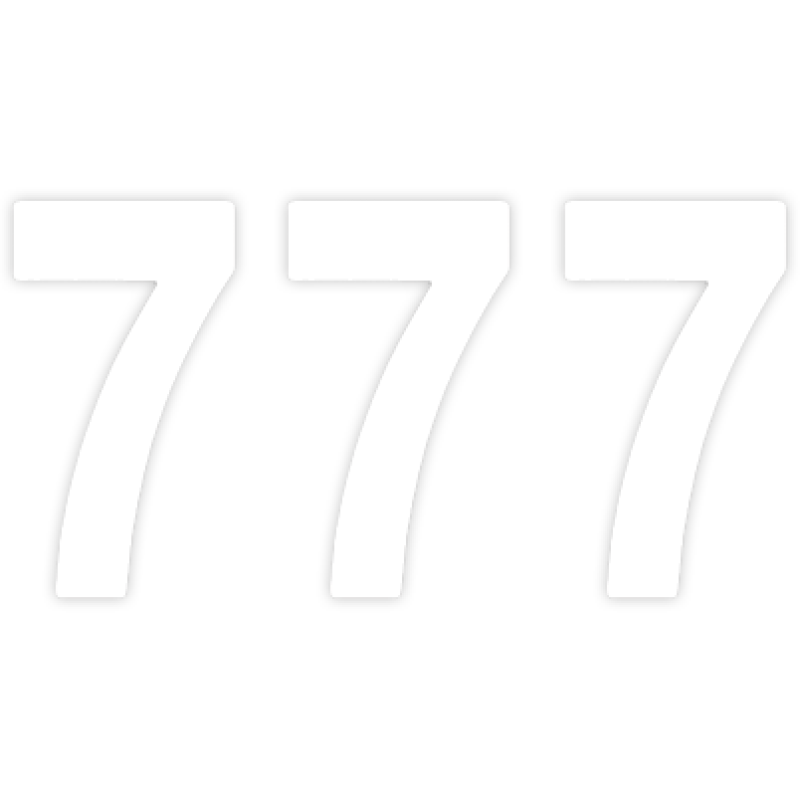 PRO 7" NUMBER WHITE #7