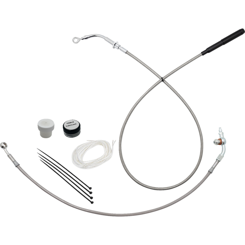 EZ Install Kit - 14" Handlebars -Upper Clutch-Braided SS/CHR