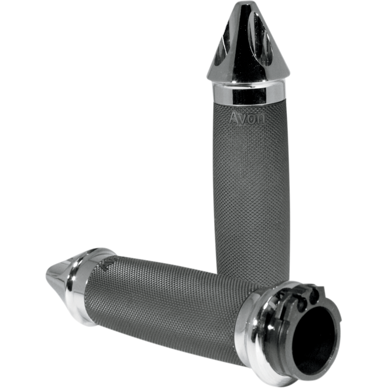 CUSTOM SPIKE GRIPS CHROME AVON