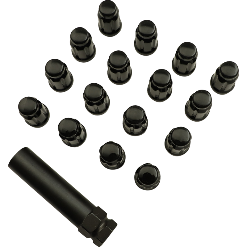 12mm X 1.5 BLACK LUG NUT SPLINED (16) W/LUG NUT KEY