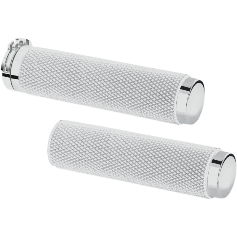 Billet Grips - Knurled - Chrome