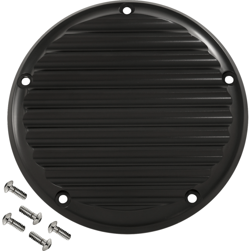 COVER DERBY SOFTAIL 5-H FINNED BLACK