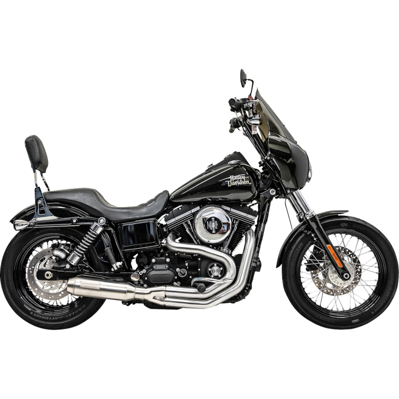 2-INTO-1 MID-LENGTH SUPER BIKE EXHAUST - STAINLESS STEEL