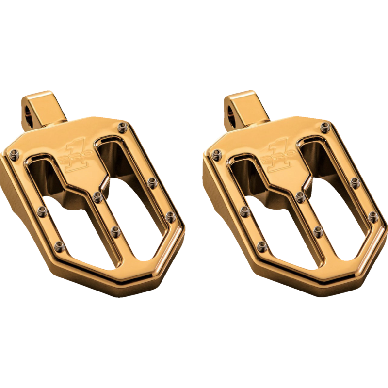 Pro Peg, Moto V1, Billet Foot Pegs, Gold TiN Coated