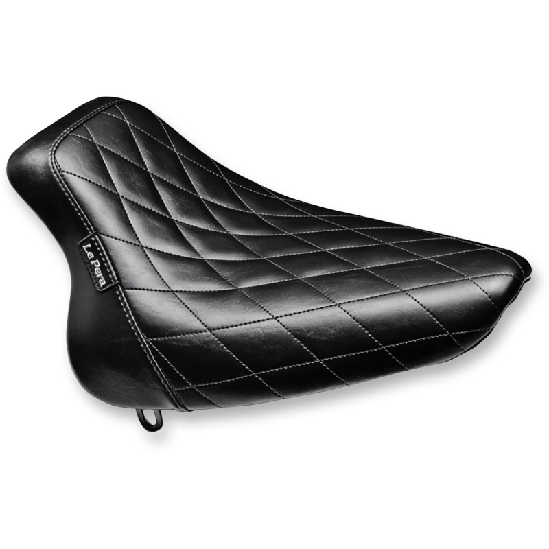 Bare Bones Solo Seat-Diamond Stitch-Black-Softail 00-07