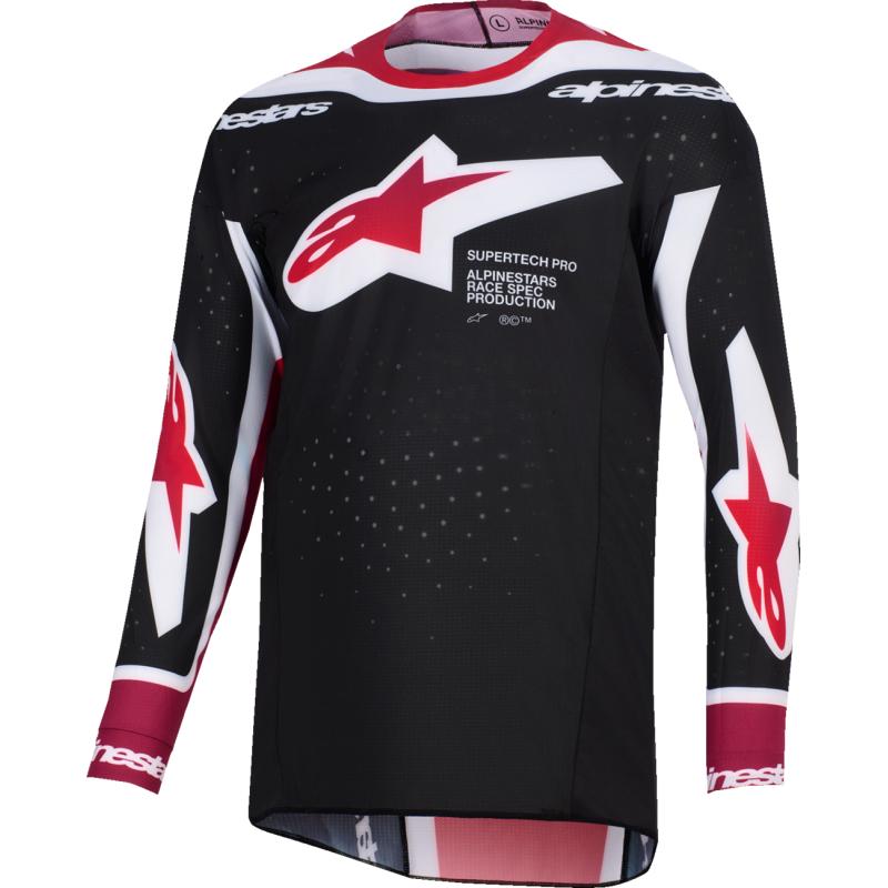 JERSEY SUPERTECH PRO VISTA BLK/WH/RED S