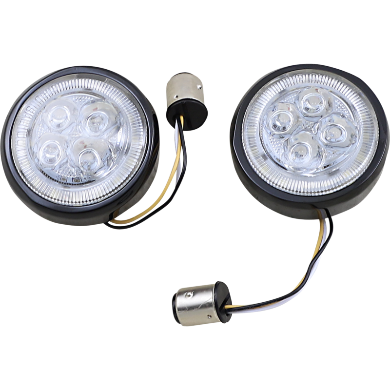 LIGHT FANG FRT SIGNAL INSERTS 1157 BLK PR