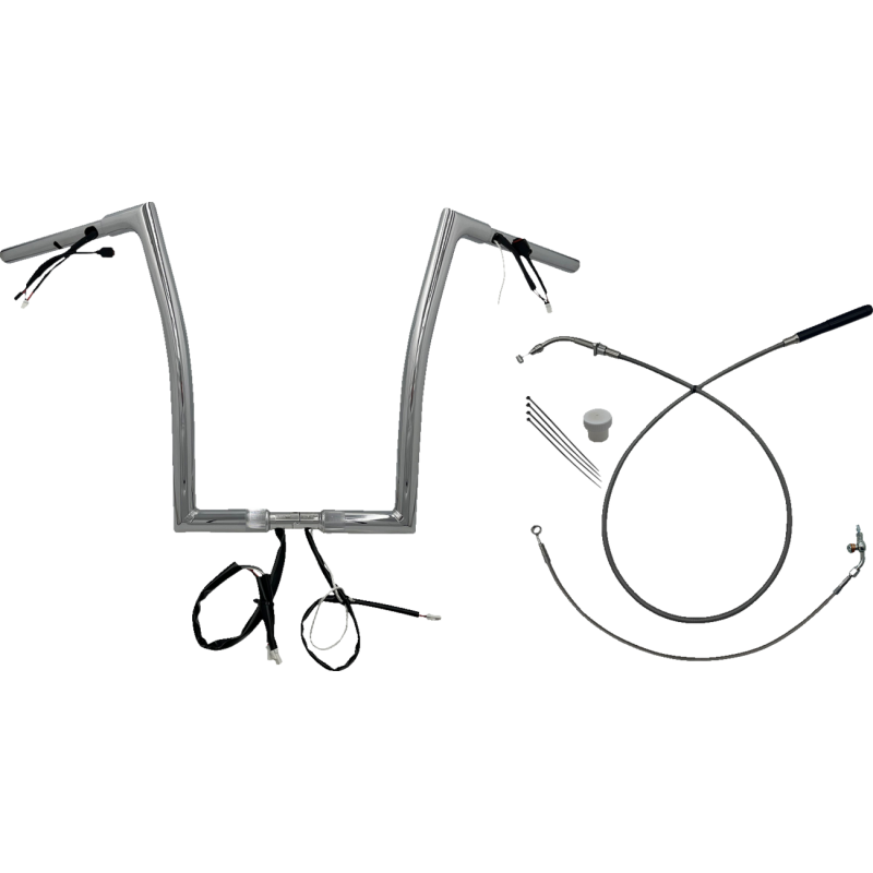 1-1/4" EZ Install Flat Top Handlebar - 16" - CHR