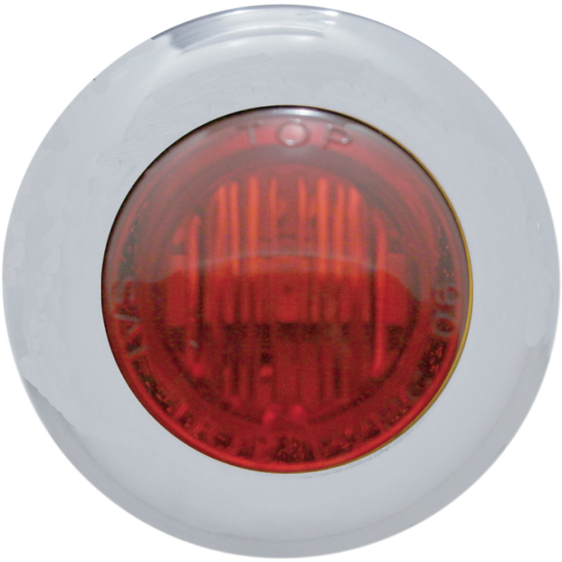 3 RED LED 1-1/8" MINI MARKER S/S