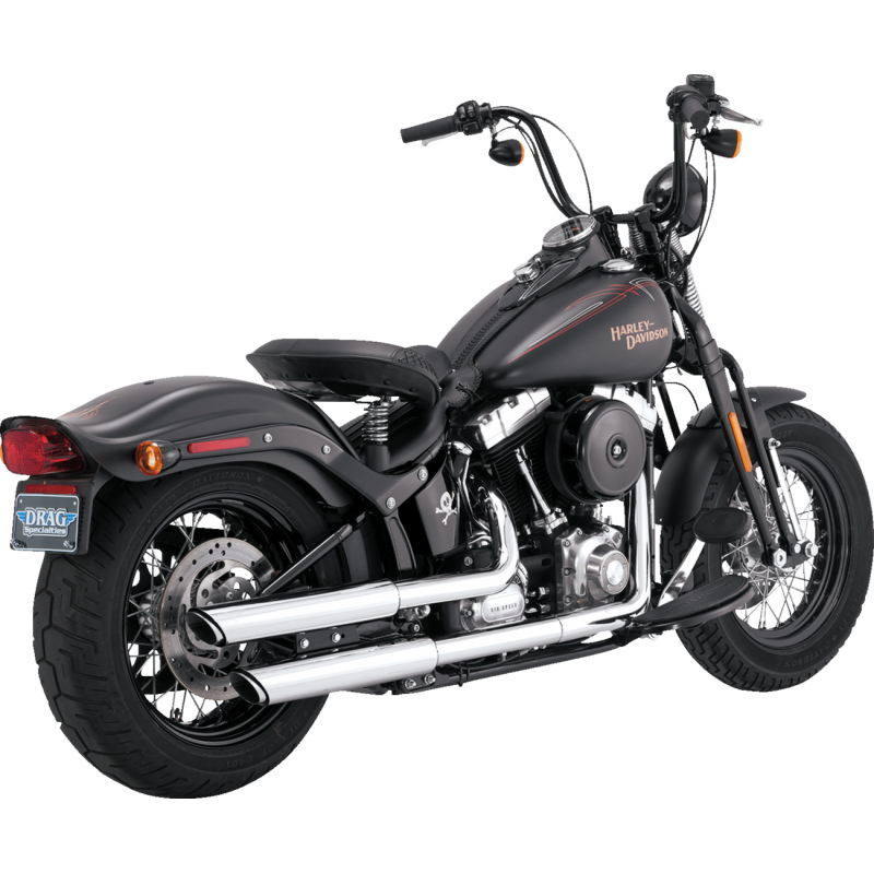 MUFFLERS 3" TWIN SLASH CHROME DLX CRSBNS SLM