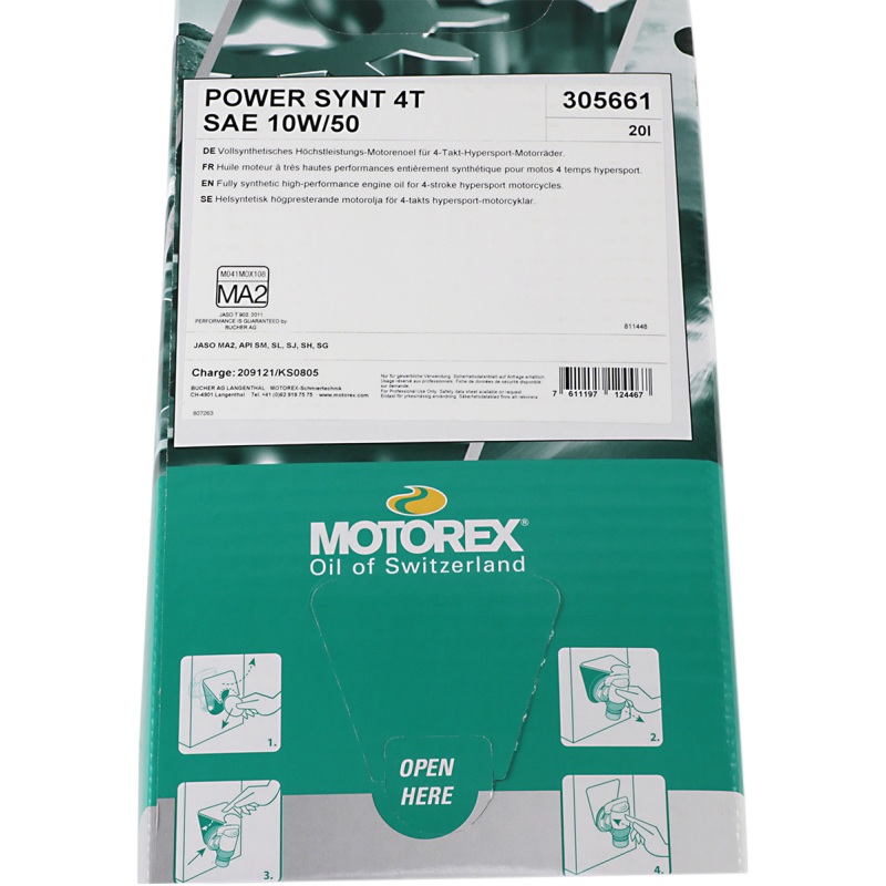 MOTOREX POWER SYNT 4T 10W50 20L