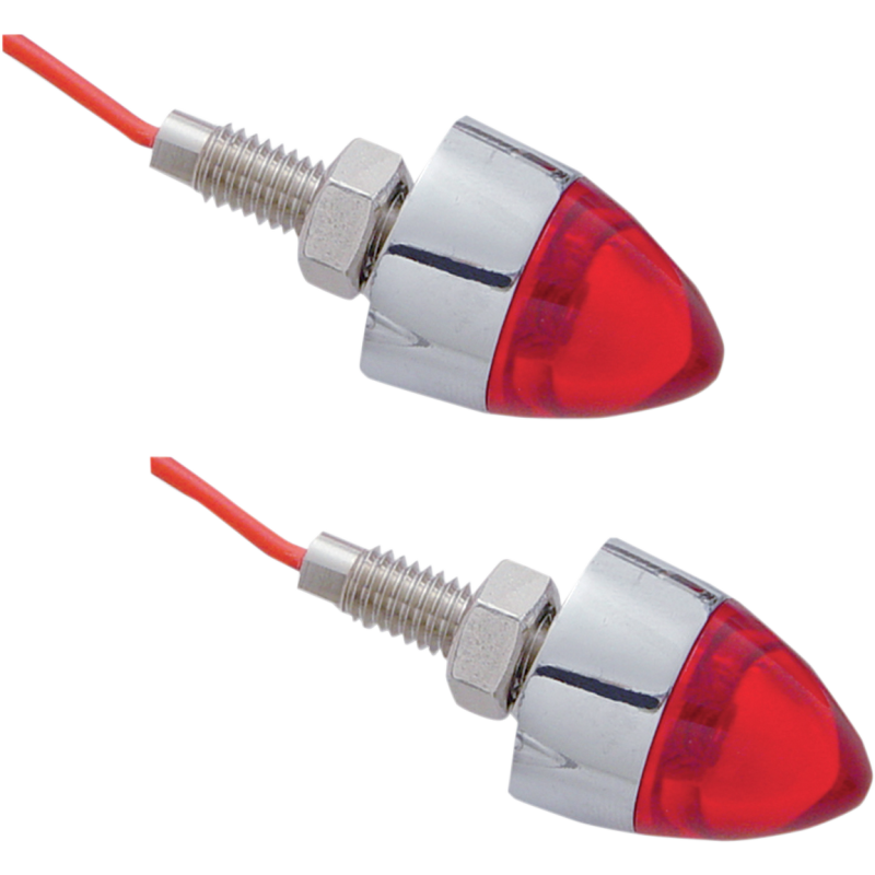 LED BULLET MINI MARKER RED CHROME (PR)