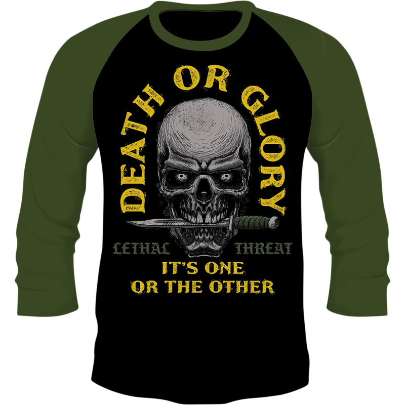 TEE 3/4 DETHGLRY BK/OL LG