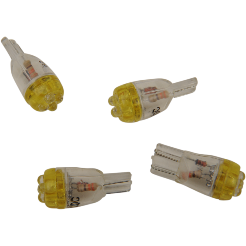 LED WEDGE BULB AMBER (4-PAK)