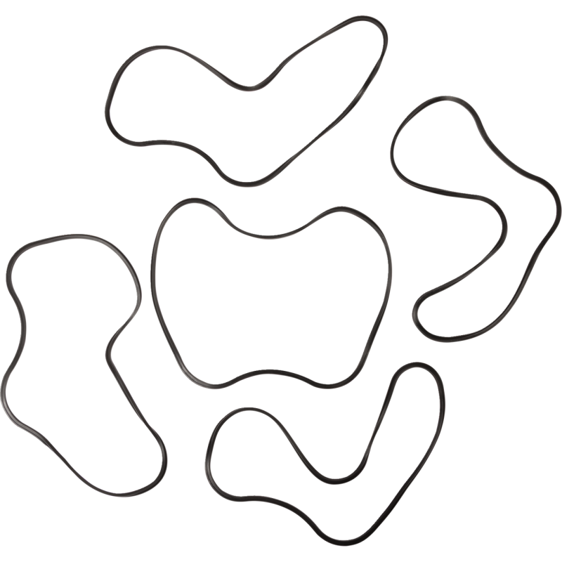 86-90 XL R/CVR UPPER RUBBER (5)